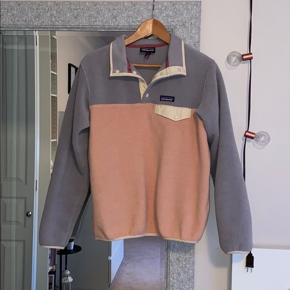 Patagonia Sweaters - Patagonia Pink and Grey Synchilla